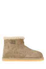 Beige Suede Ankle Boots 1