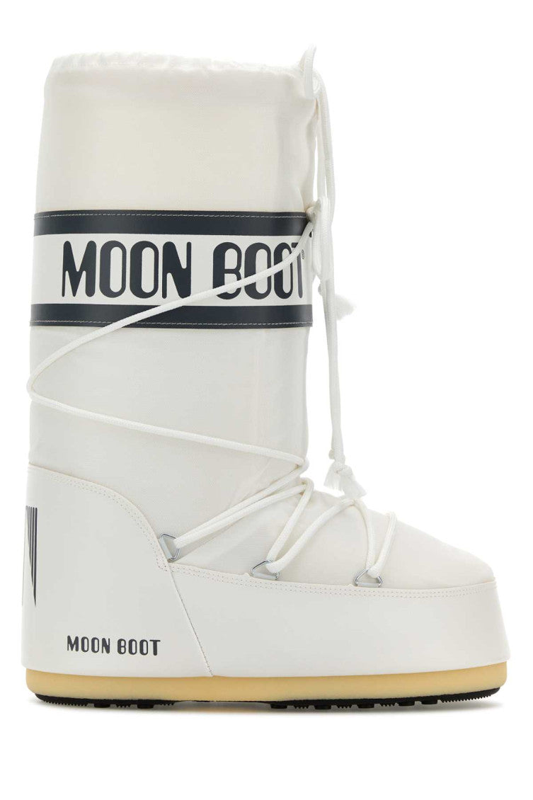 White Logo Boots 1