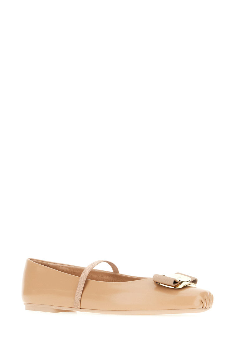 Beige  Slip On Ballet Flats 2