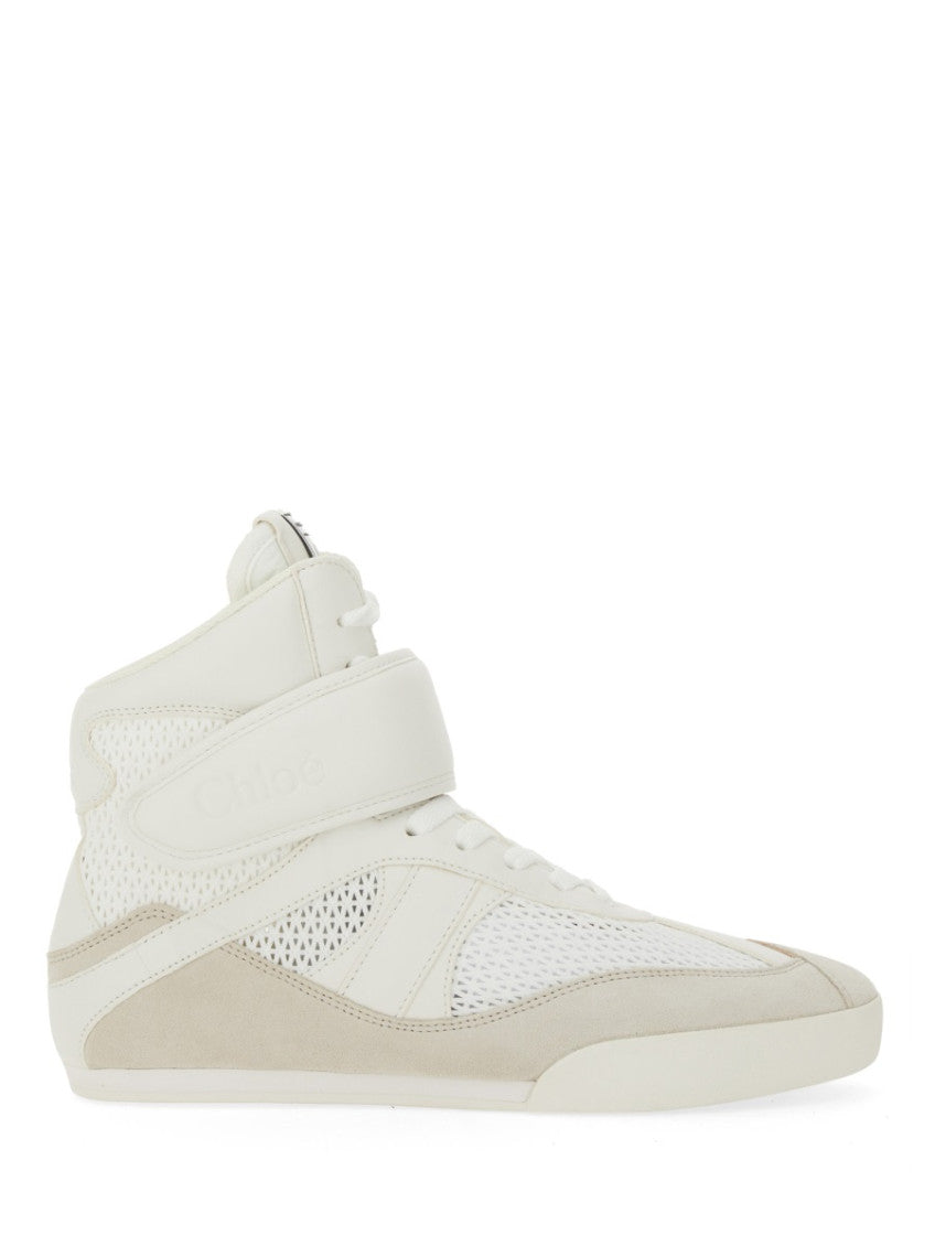 White Perforated Sneakers 1