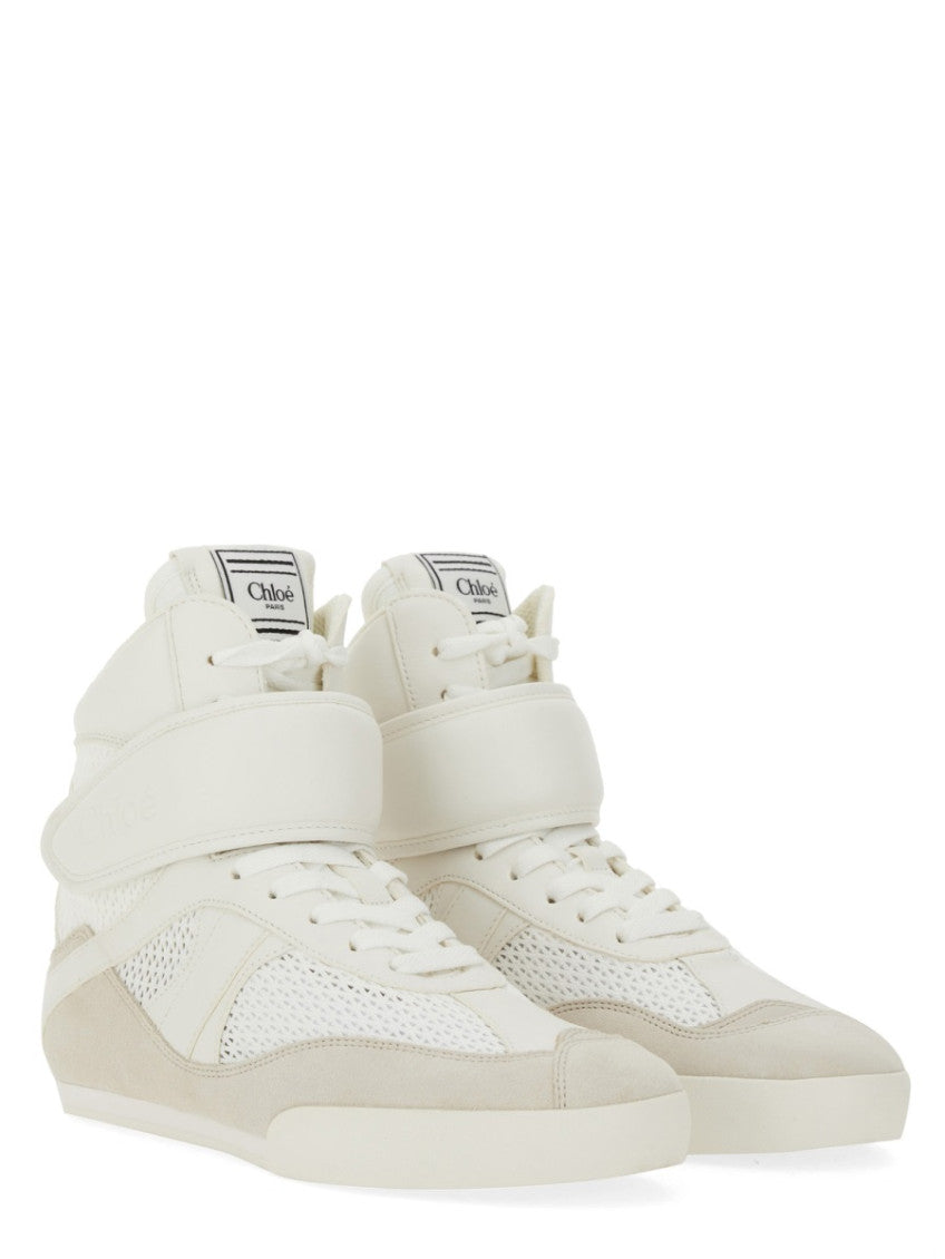 White Perforated Sneakers 2