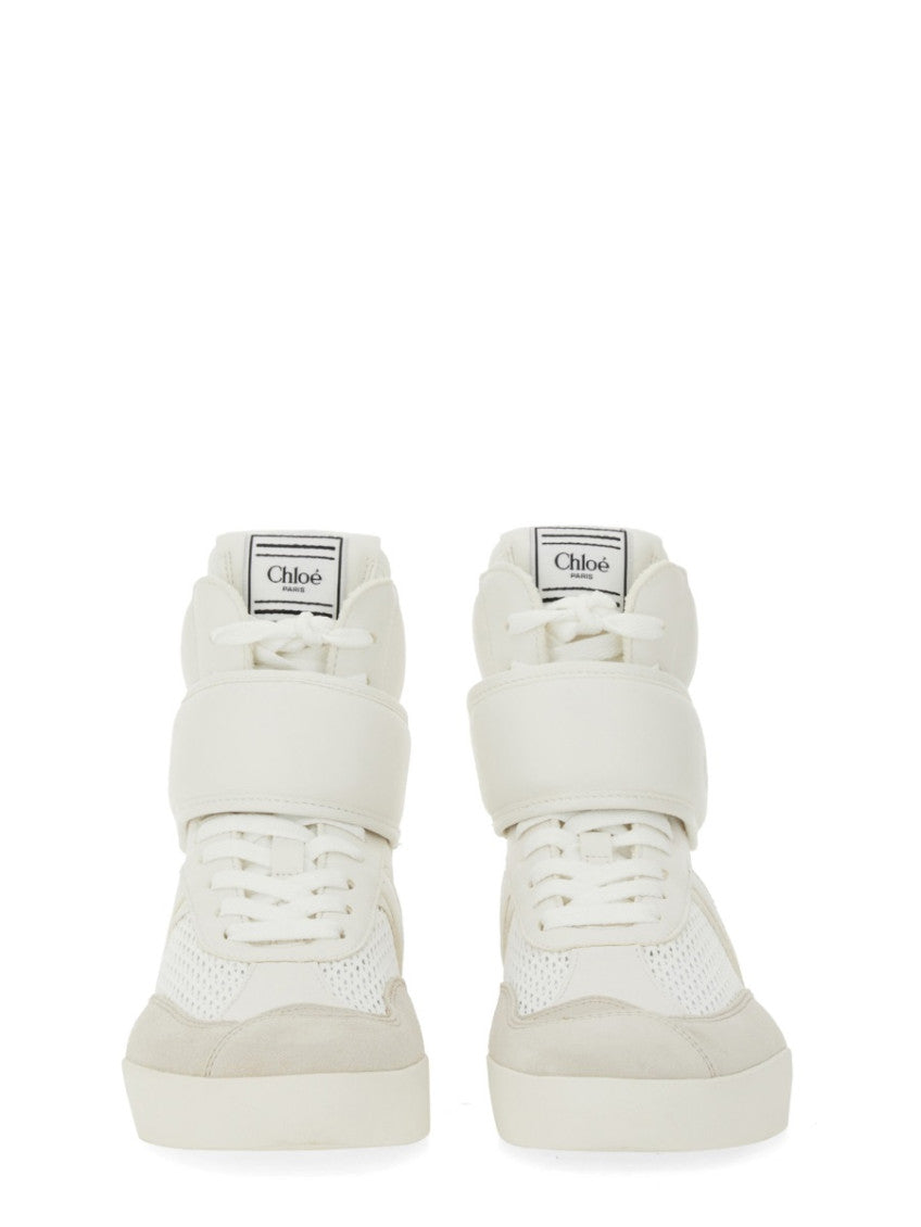 White Perforated Sneakers 3