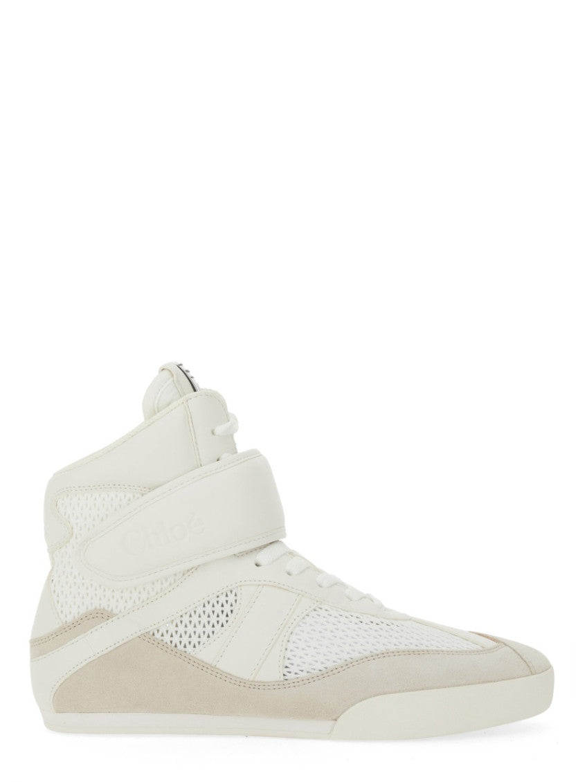 White Perforated Sneakers 4