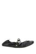 Black Leather Ballet Flats 1