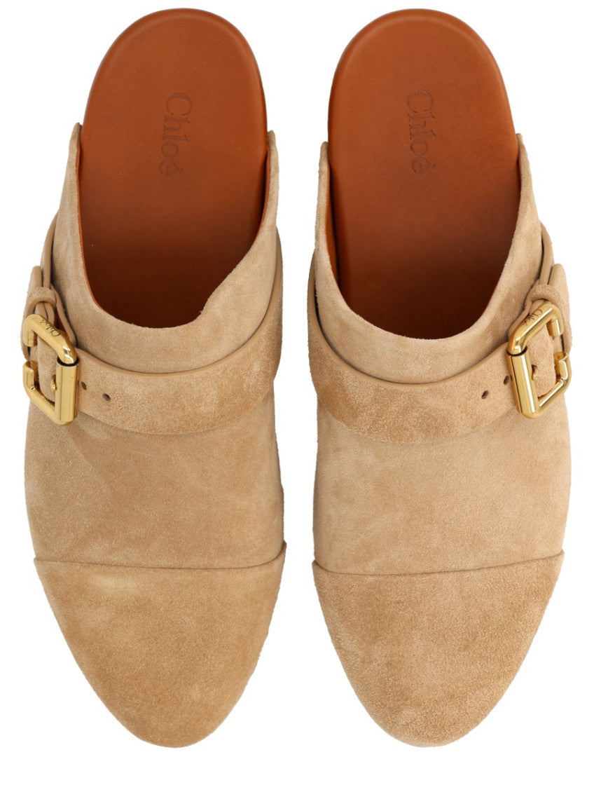 Beige Studded Mules 3