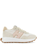 Beige Color Block Sneakers 1