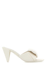 White Slip On  Mules 1
