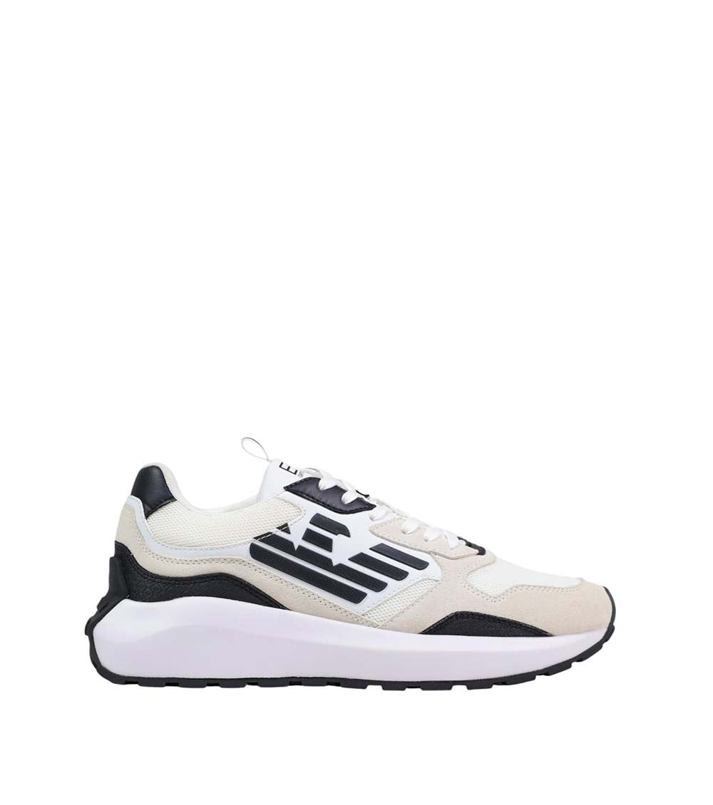 White Color Block Sneakers 1