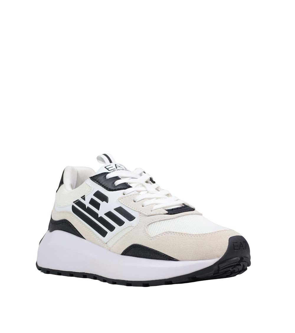 White Color Block Sneakers 2
