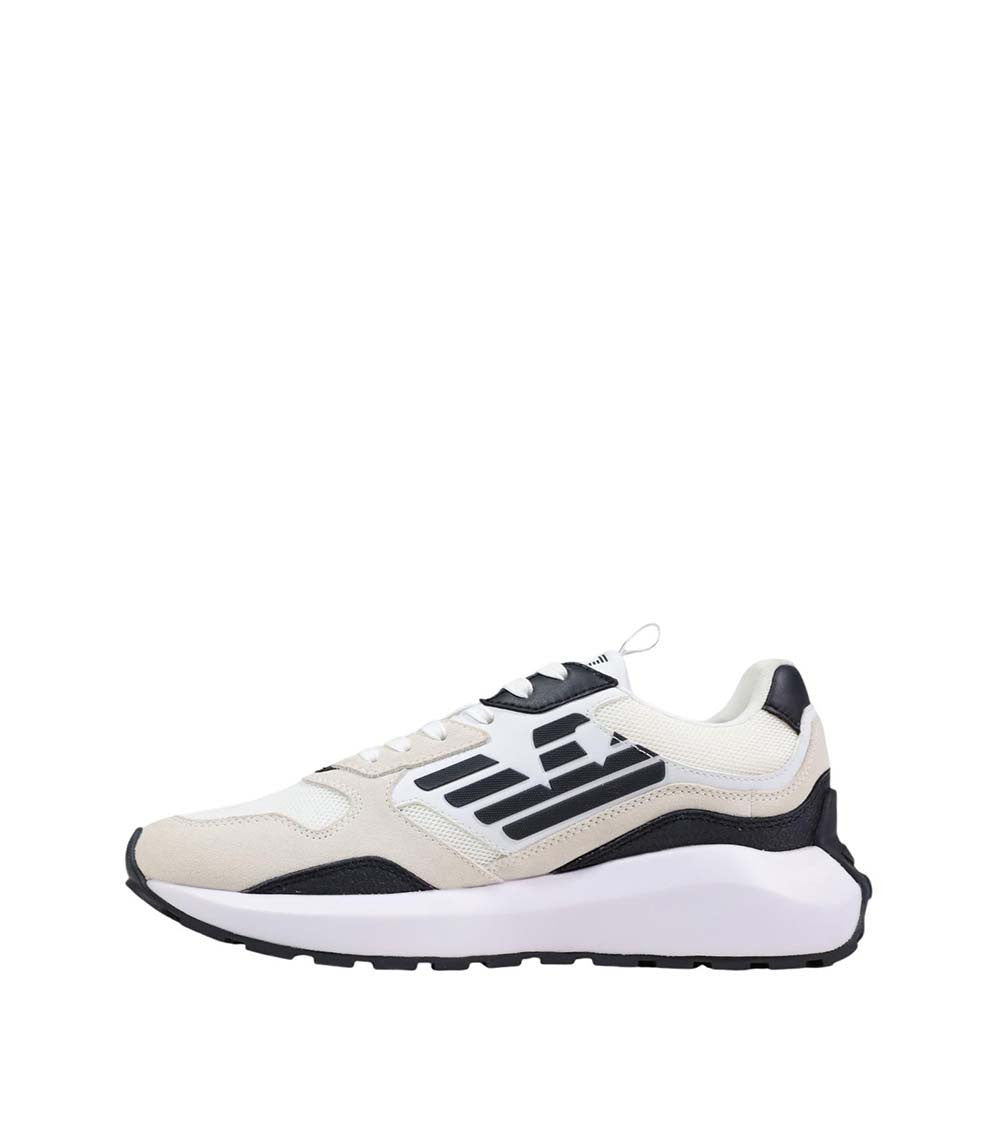 White Color Block Sneakers 3