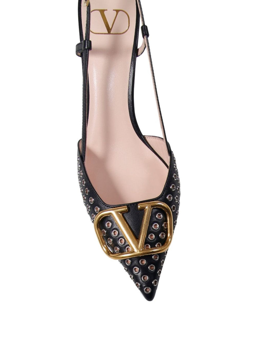 Black Slingback Heels 4