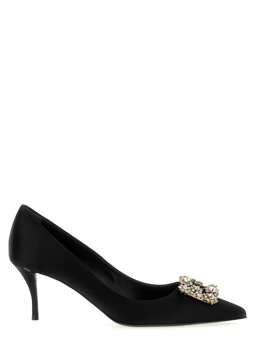 Black Slip On Heels 1