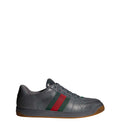 Grey Striped Screener Sneakers 1