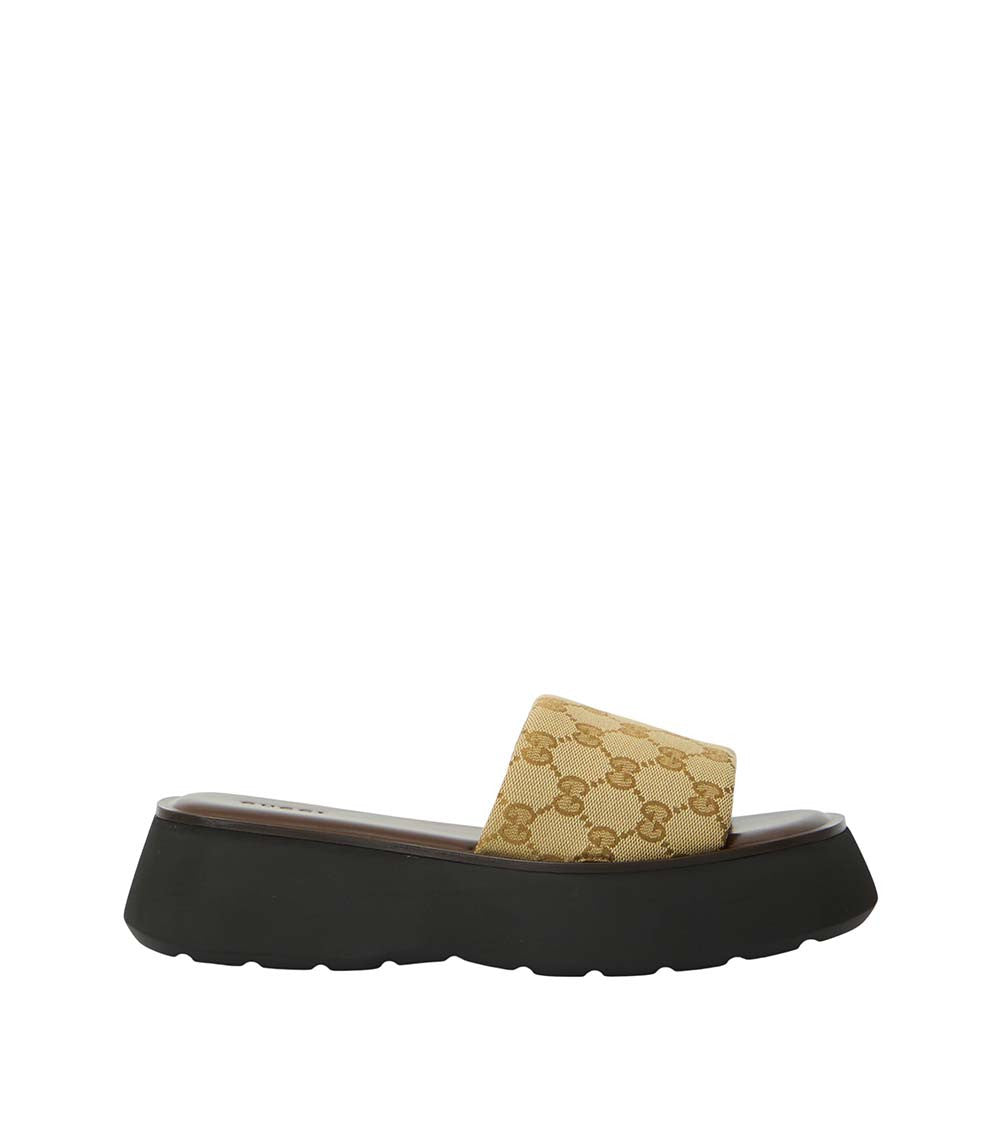Brown Logo GG Sandal 1