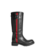 Black Stripes Web Boots 1