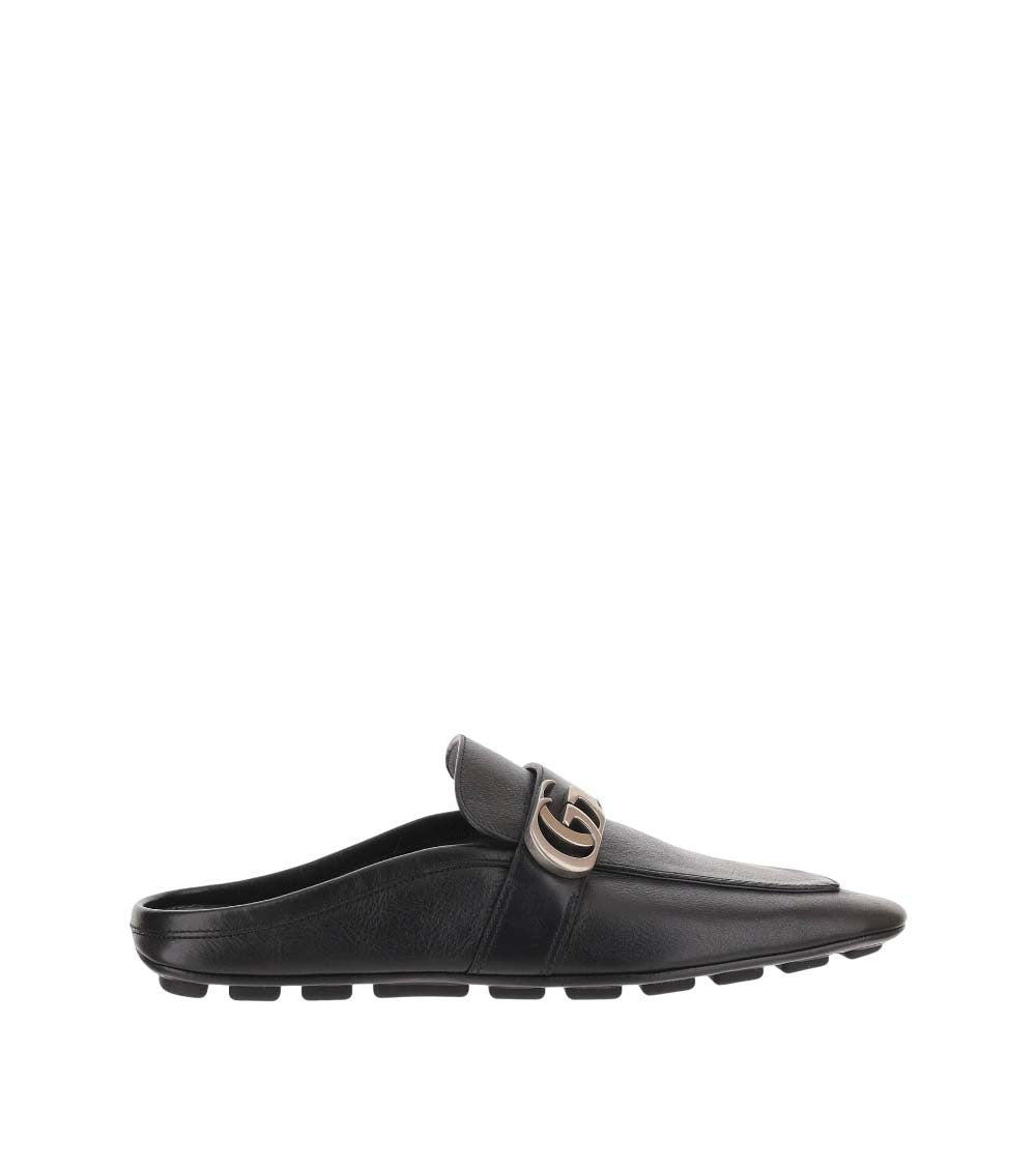 Black Double-G Logo Slippers 1