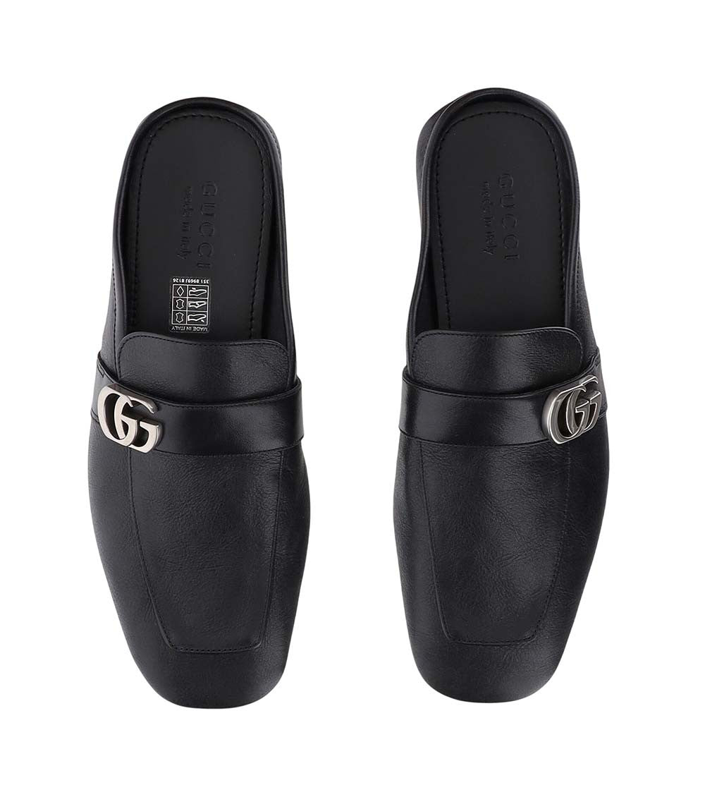 Black Double-G Logo Slippers 2
