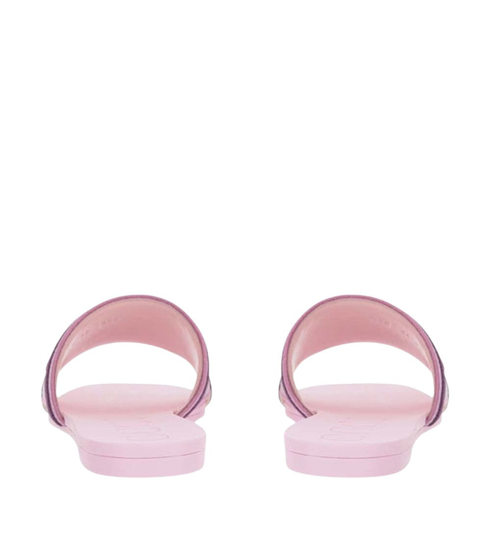 Pink Logo GG Sandals 4