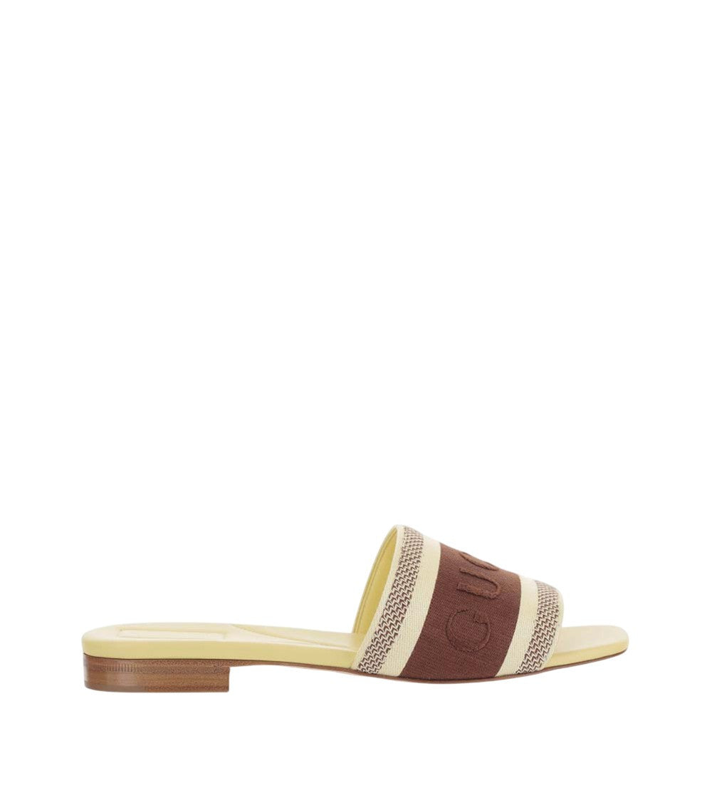 Brown Logo Sandals 1