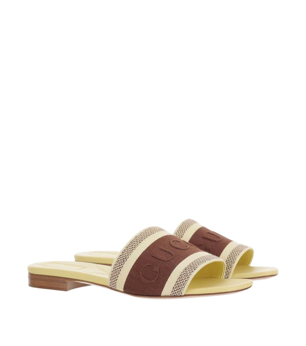 Brown Logo Sandals 2