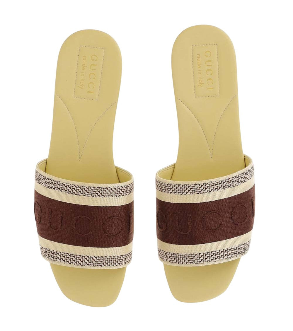 Brown Logo Sandals 3