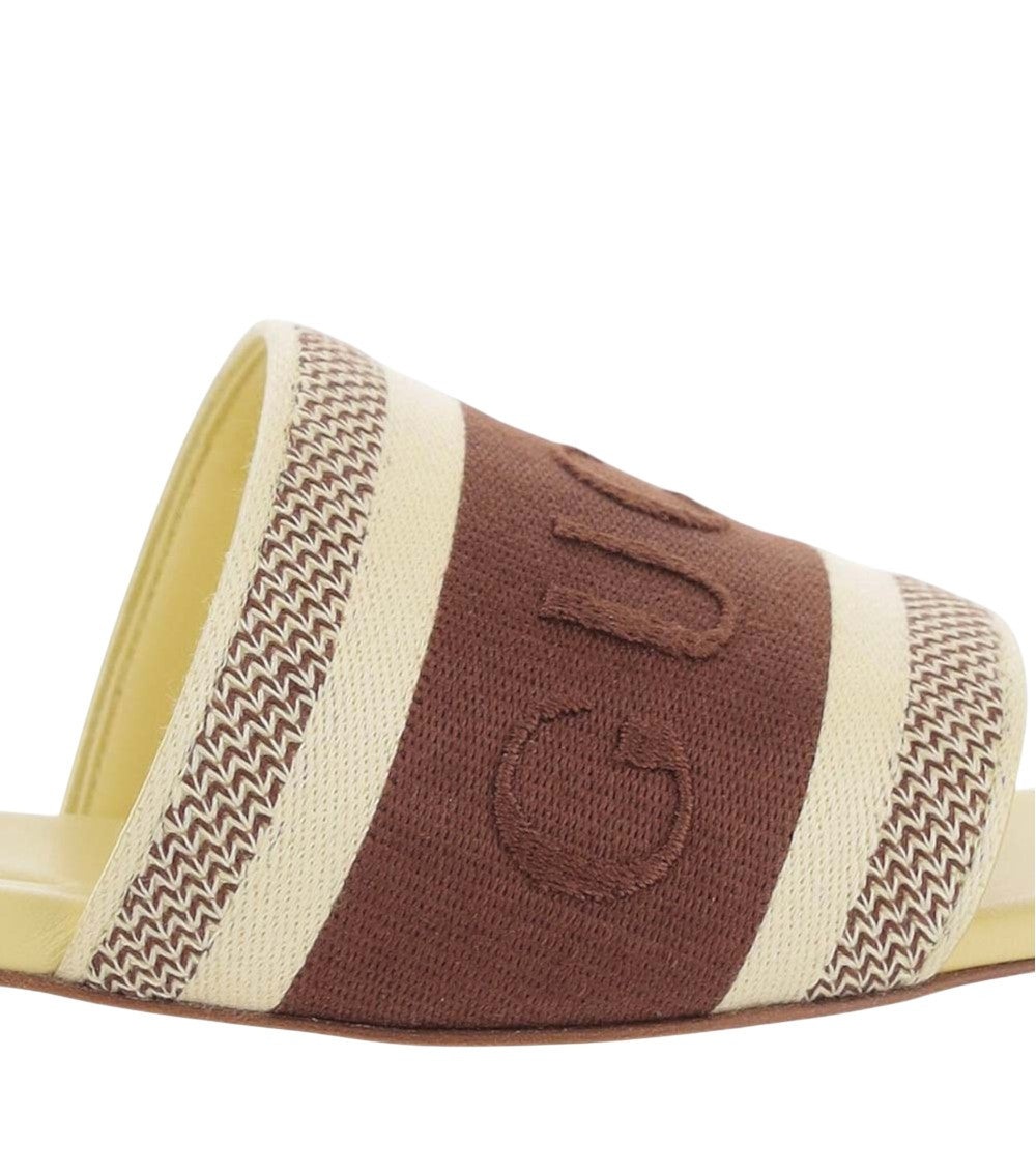 Brown Logo Sandals 5