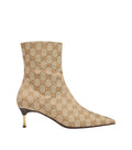 Beige Logo Bombshell Ankle Boots 1