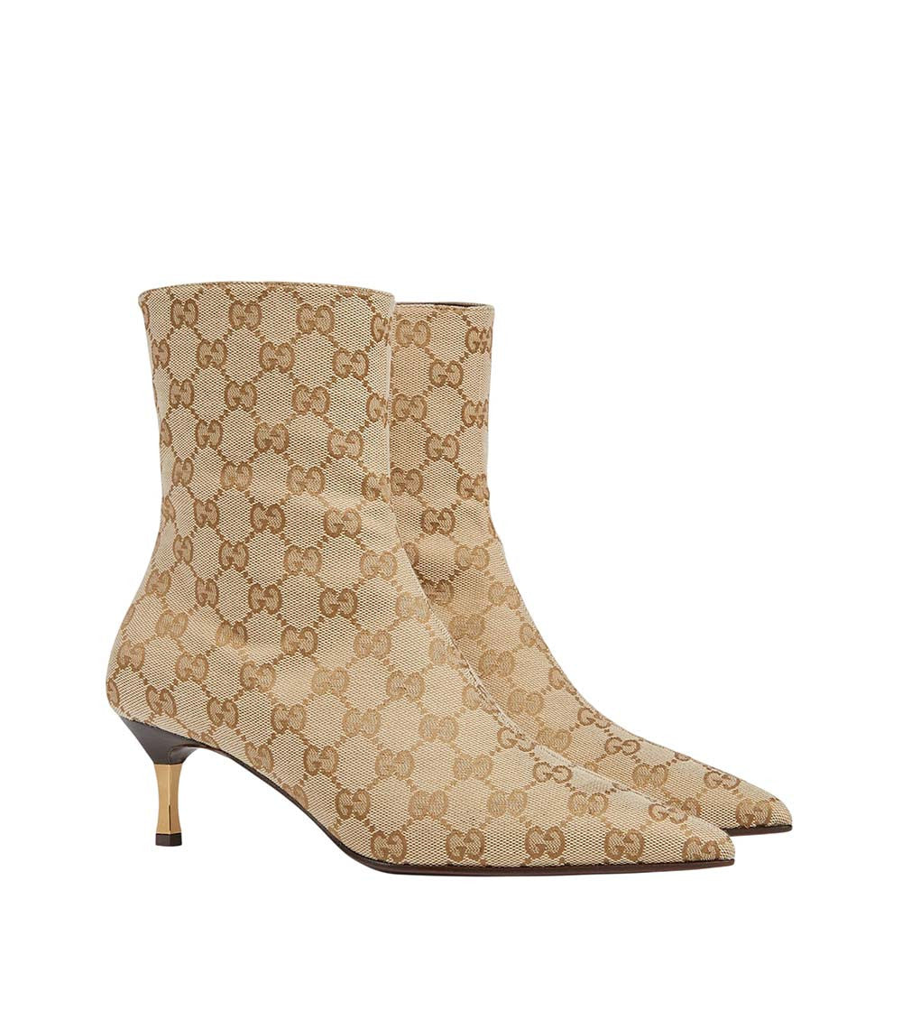 Beige Logo Bombshell Ankle Boots 2