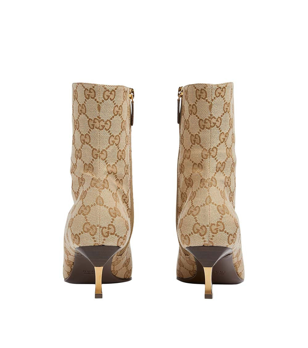 Beige Logo Bombshell Ankle Boots 3