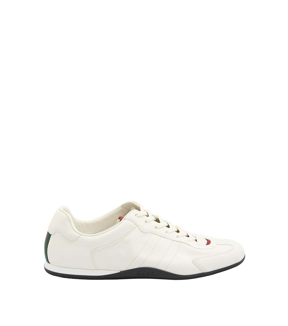 White Leather Shift Sneakers 1