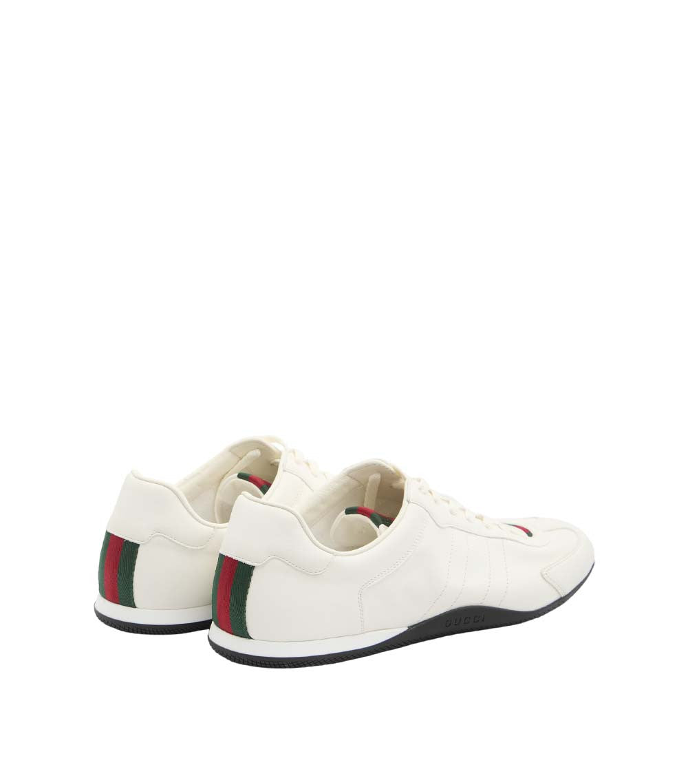 White Leather Shift Sneakers 3