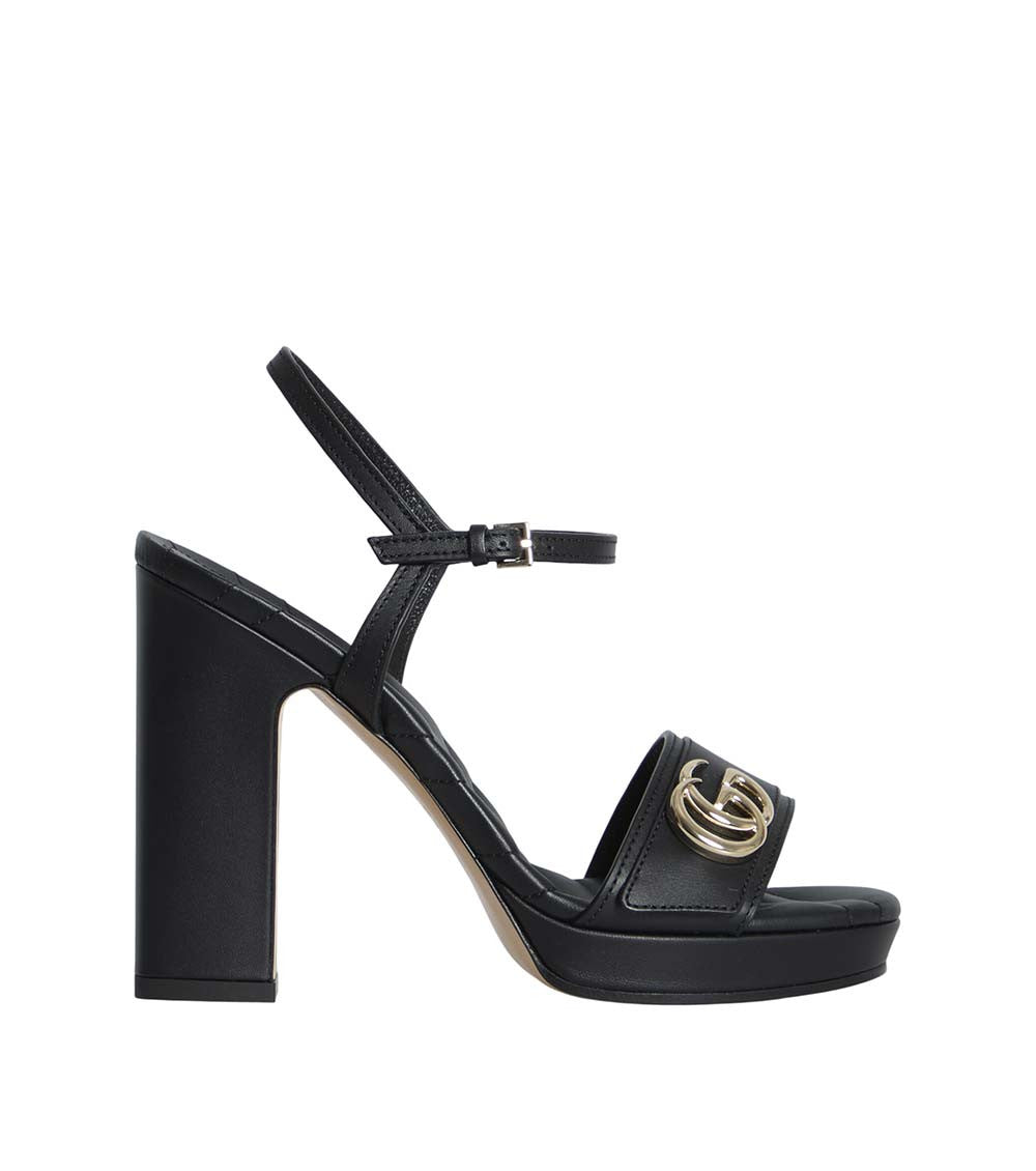 Black Logo Double-G Heels 1