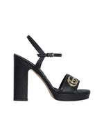Black Logo Double-G Heels 1