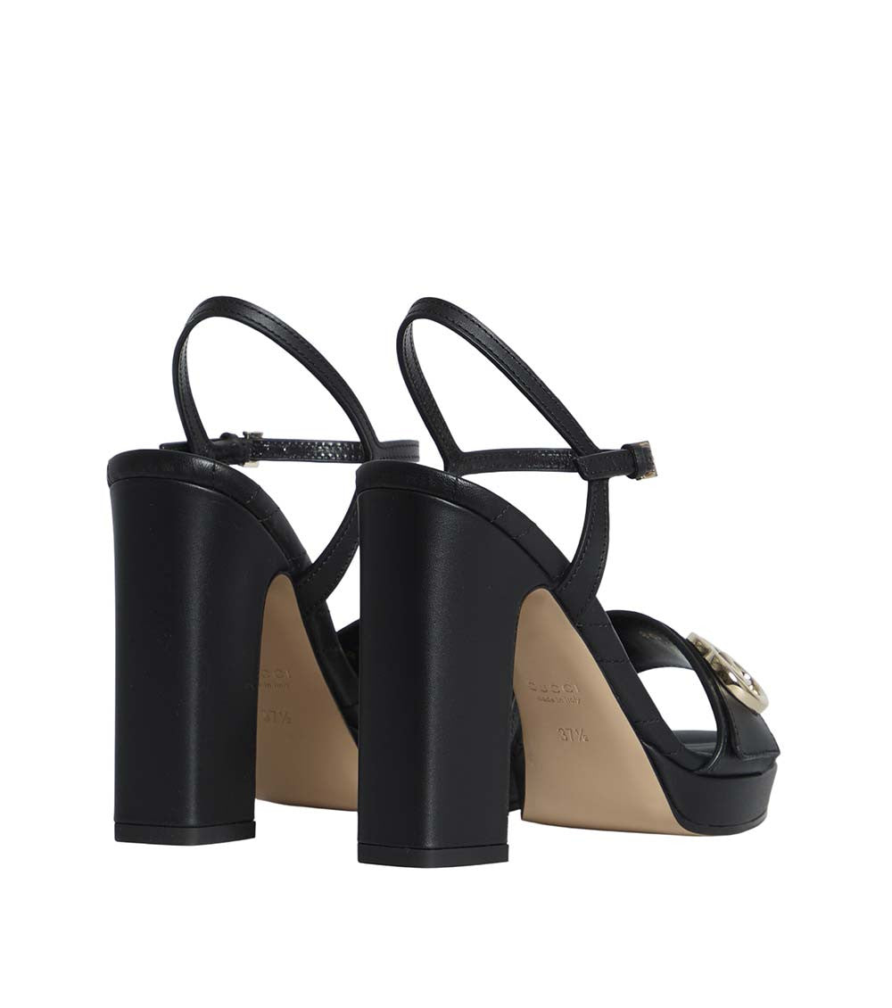 Black Logo Double-G Heels 3