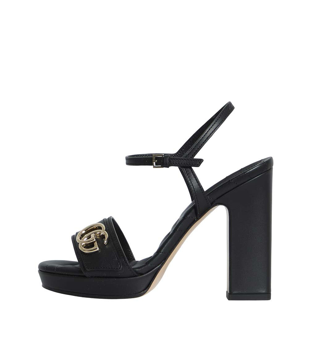 Black Logo Double-G Heels 4