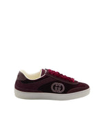 Maroon Velvet G75 Sneakers 1