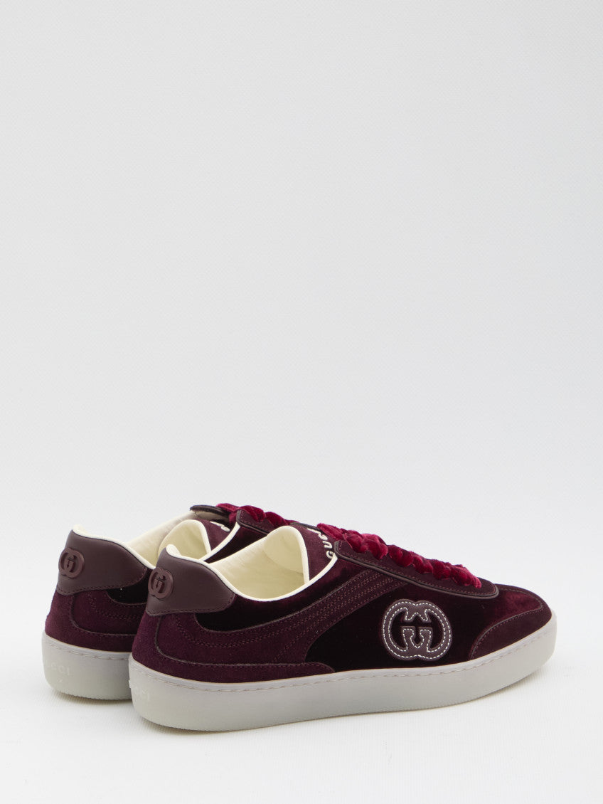Maroon Velvet G75 Sneakers 3
