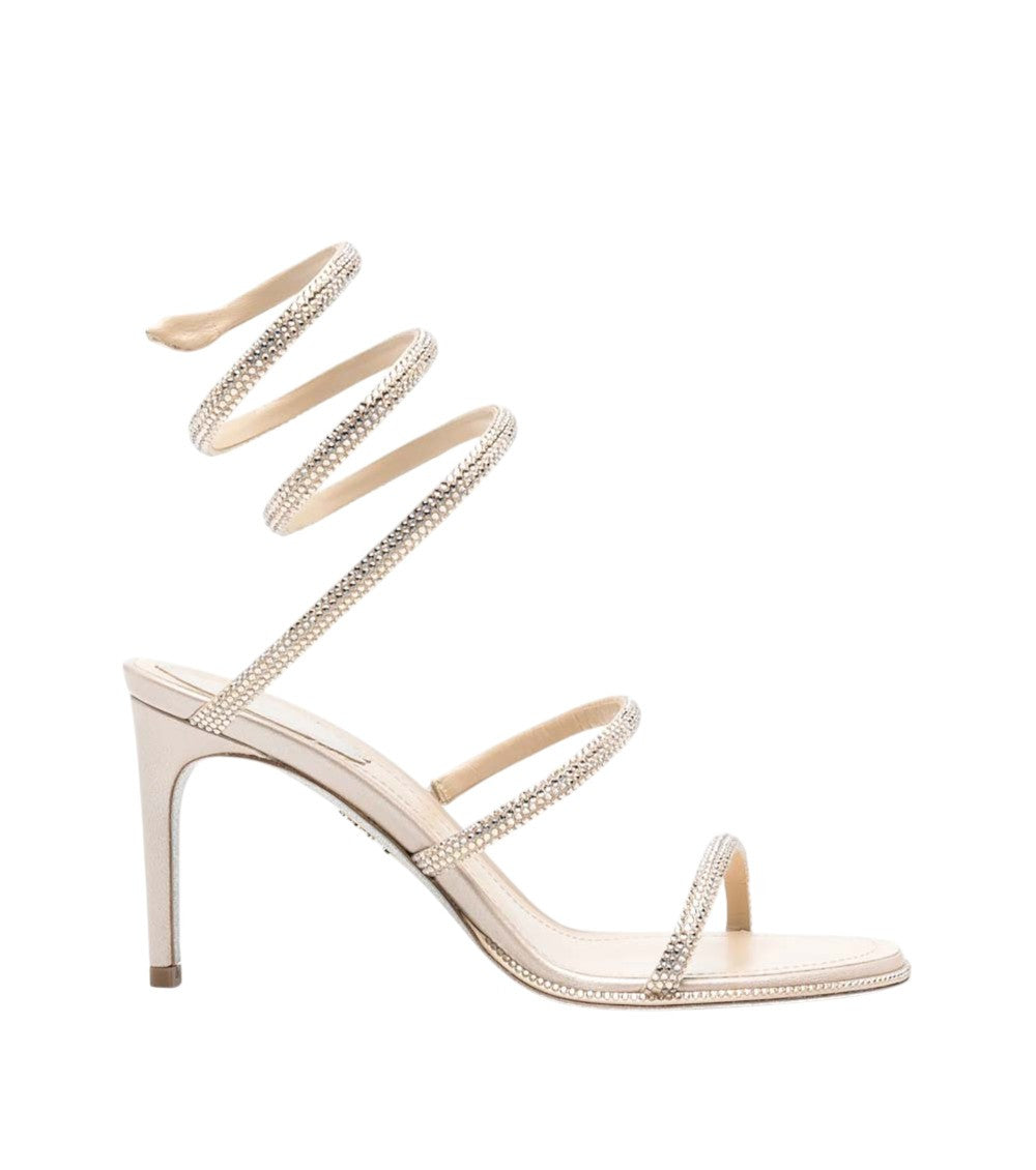 Natural Cleo Rhinestone Heels 1