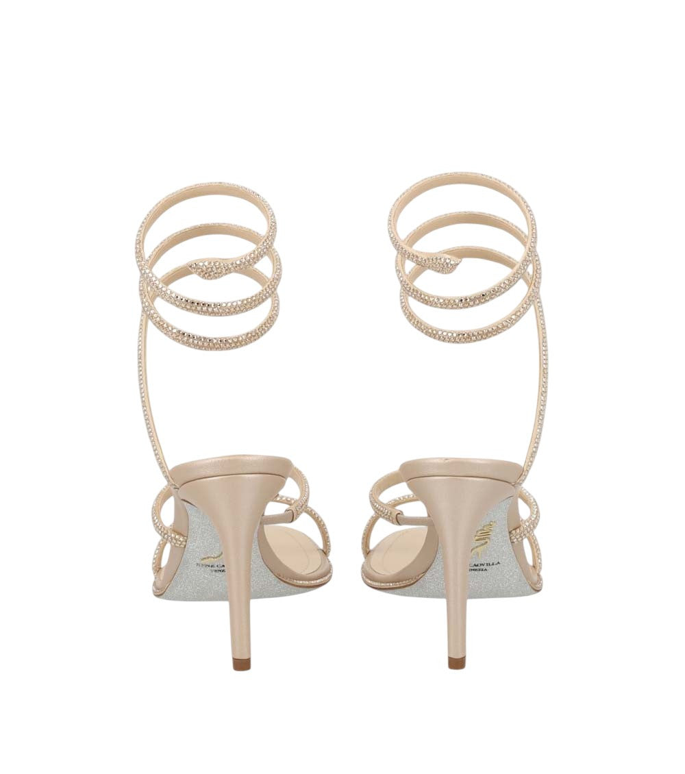 Natural Cleo Rhinestone Heels 5