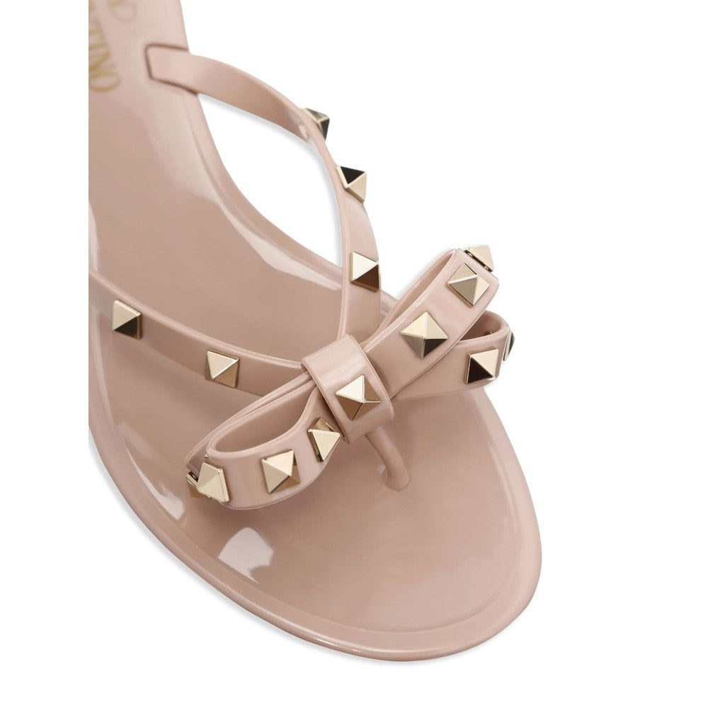 Beige Rockstud Sandals 2