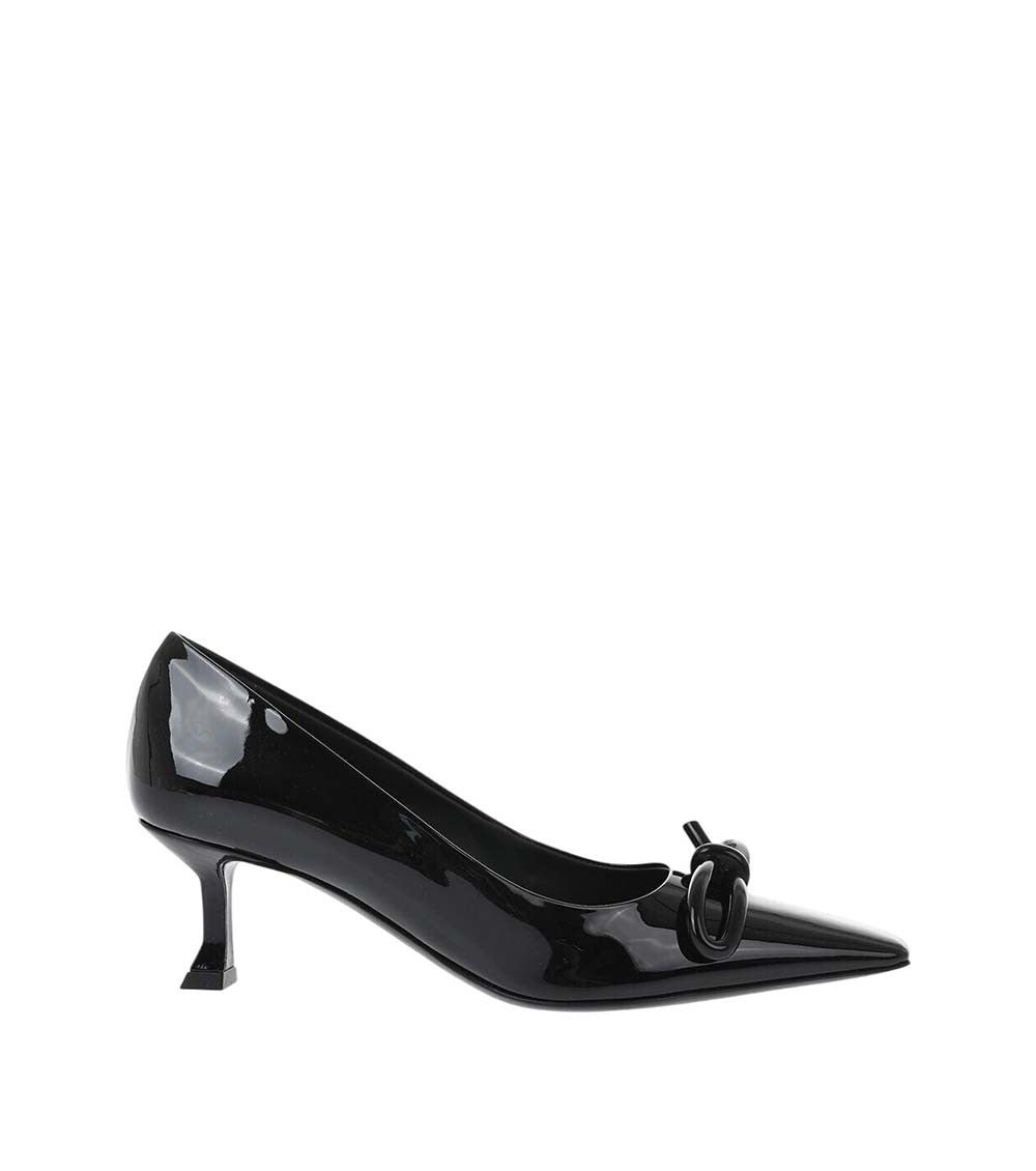 Black Leather Pumps 1
