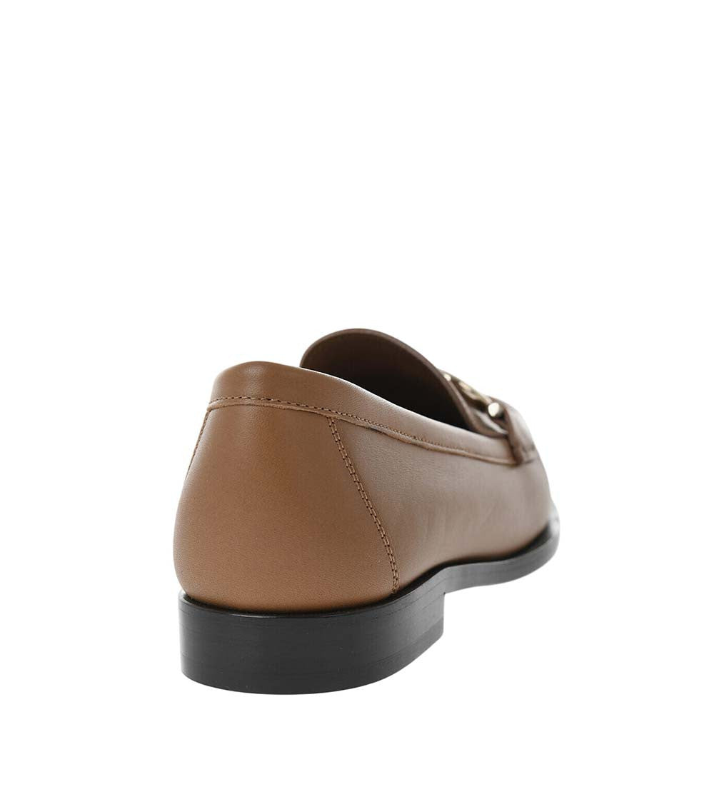 Brown Logo Leather Loafers 2