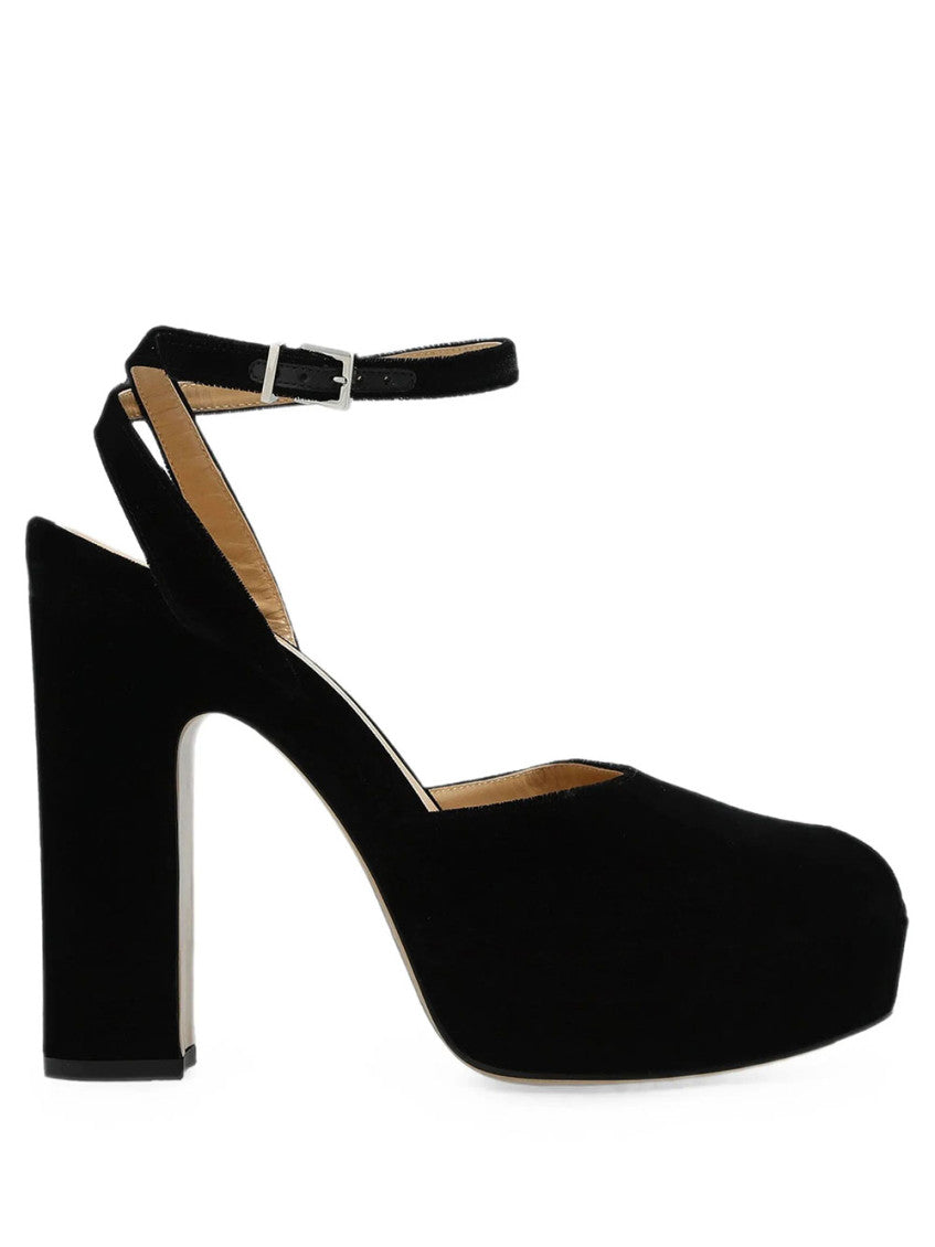Black Velvet Platform Heels 1