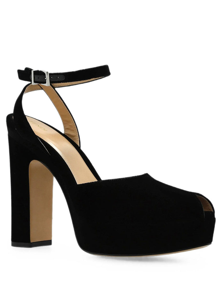 Black Velvet Platform Heels 2