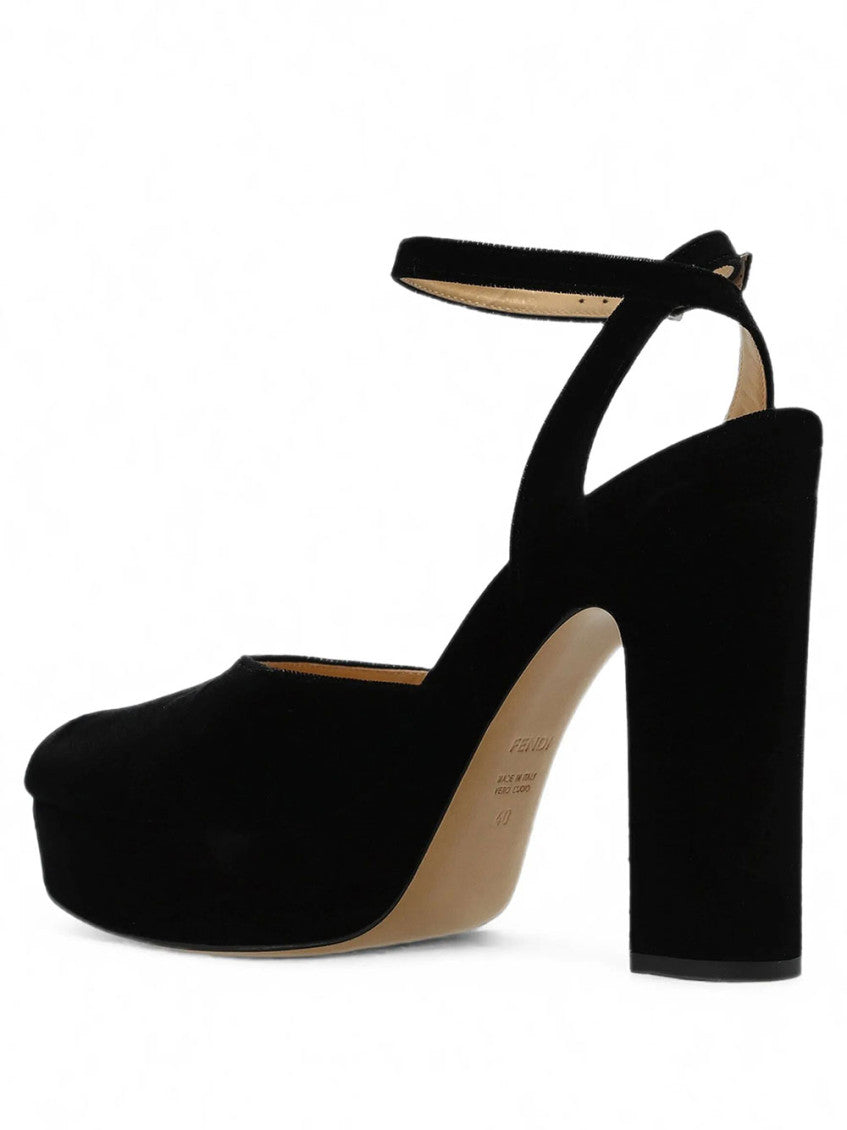 Black Velvet Platform Heels 3
