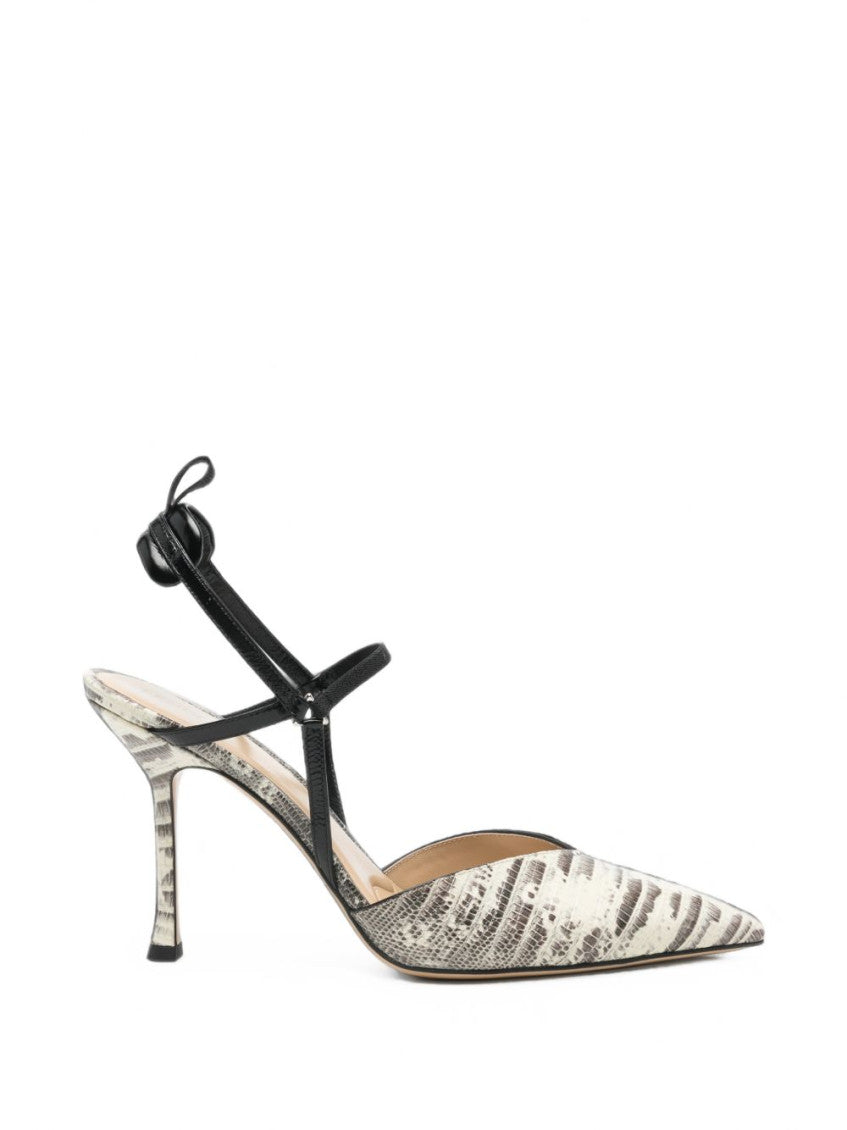 Beige Printed Pumps 1