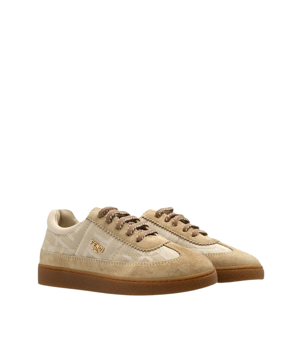 Beige Logo Sneakers 2