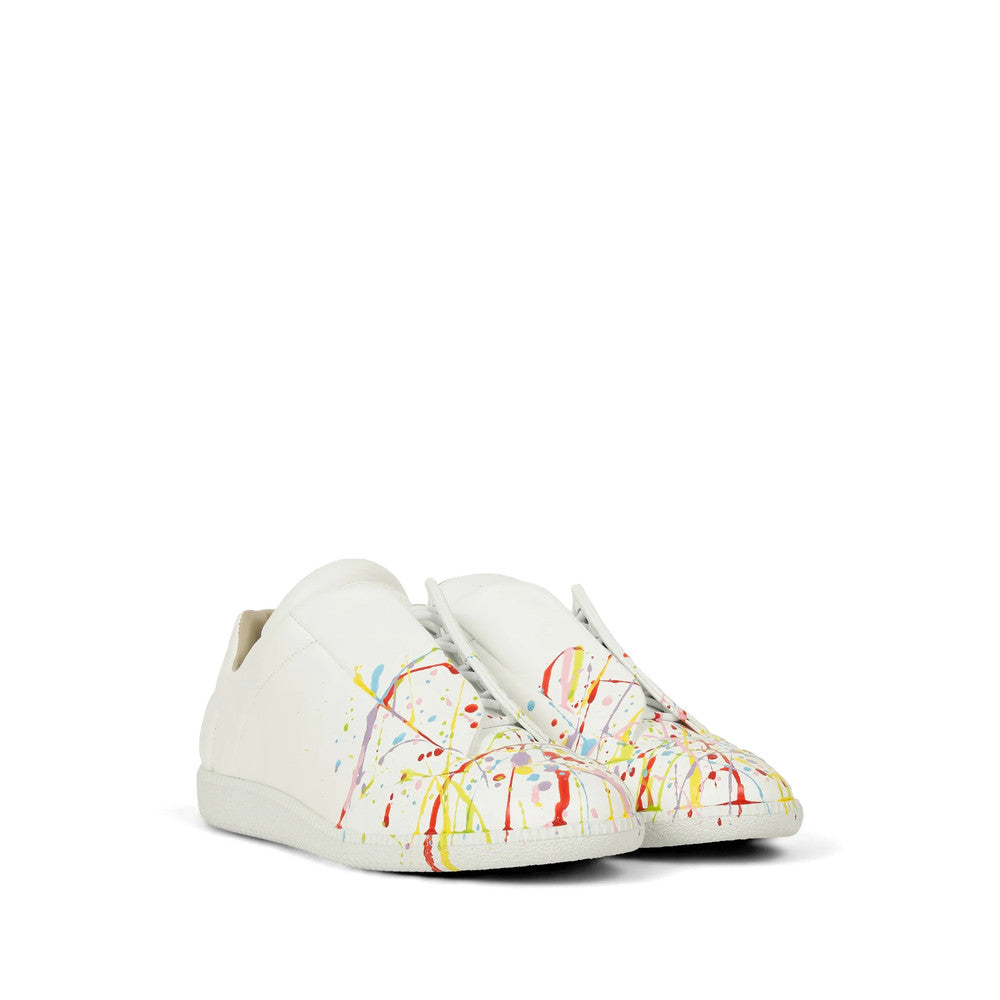 White Paint-Splatter Sneakers 2