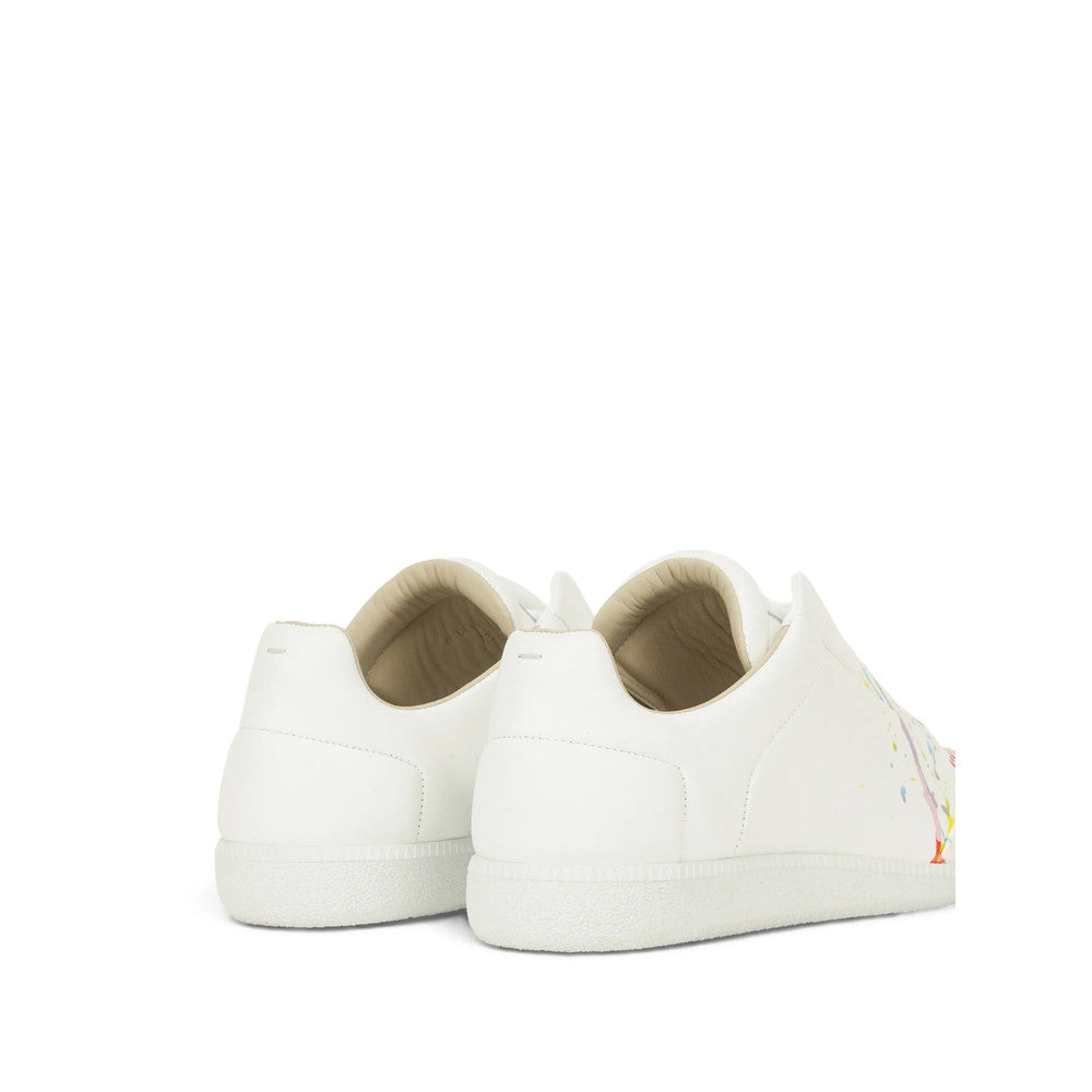 White Paint-Splatter Sneakers 4