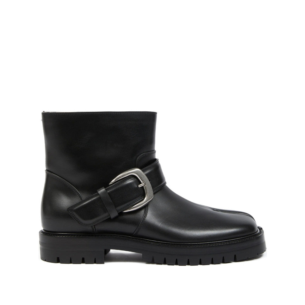 Black Tabi Leather Boots 1